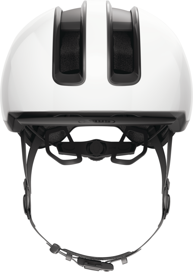 ABUS HUD-Y Fahrradhelm in Shiny White